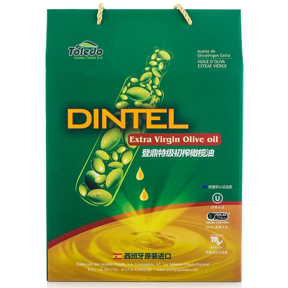 登鼎Dintel 特级初榨橄榄油礼盒 500ml*2